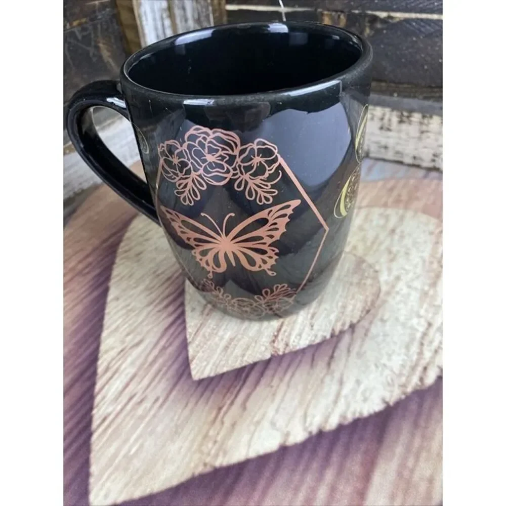 Pray Hustle Shine Butterfly Decal Epoxy Resin Coffee Tea Cup Mug 4.5 X 3.5 in